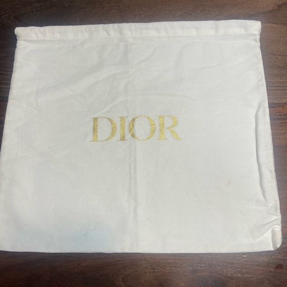 DIOR (Rare) Cream Bag with Gold Logo - Picture 1 of 2